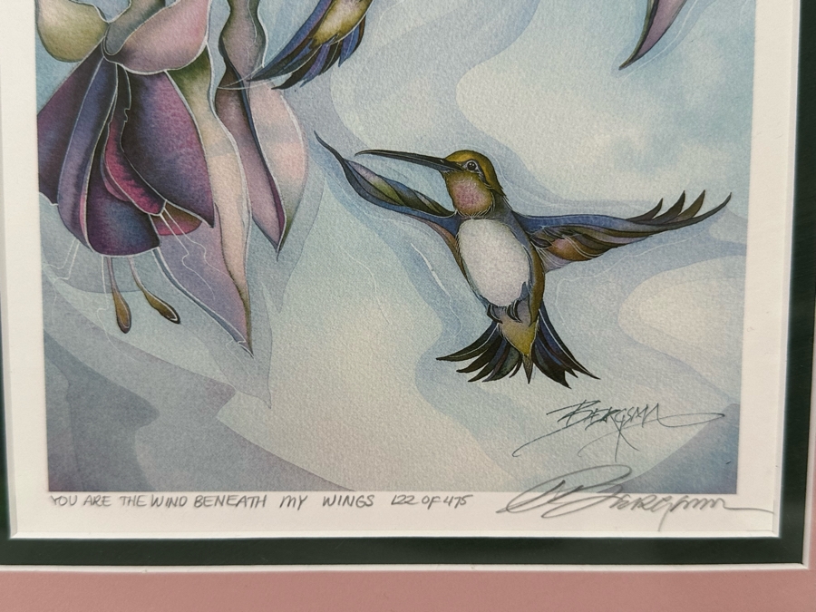 Jody Bergsma Signed Limited Edition Print Titled 'You Are The Wind Beneath My Wings' Numbered 122 OF 475 7 X 11 Framed 12 X 16 [Photo 6]