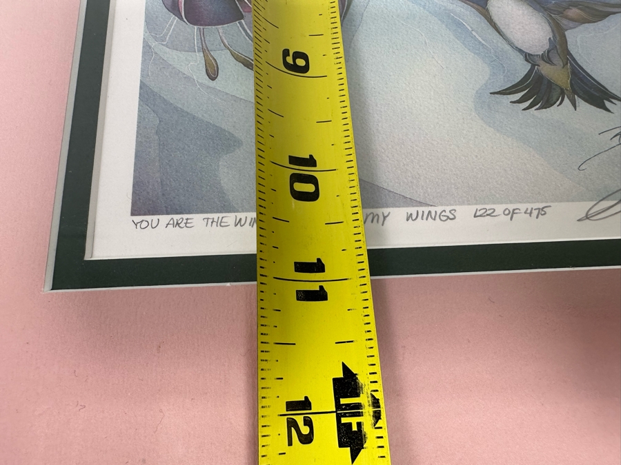 Jody Bergsma Signed Limited Edition Print Titled 'You Are The Wind Beneath My Wings' Numbered 122 OF 475 7 X 11 Framed 12 X 16 [Photo 13]