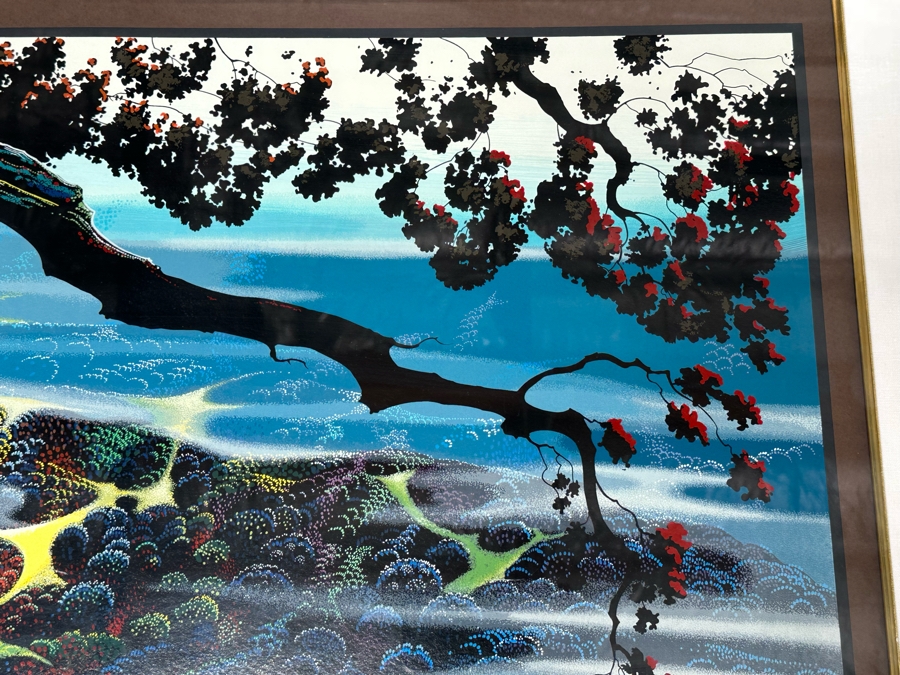 Eyvind Earle (1916-2000, New York / California) Signed Limited Edition Print Titled 'Mystic Mountain' Numbered 1 Of 402 35 X 27 Framed 48.5 X 37 (Background Illustrator For 1950s Disney Films) [Photo 6]