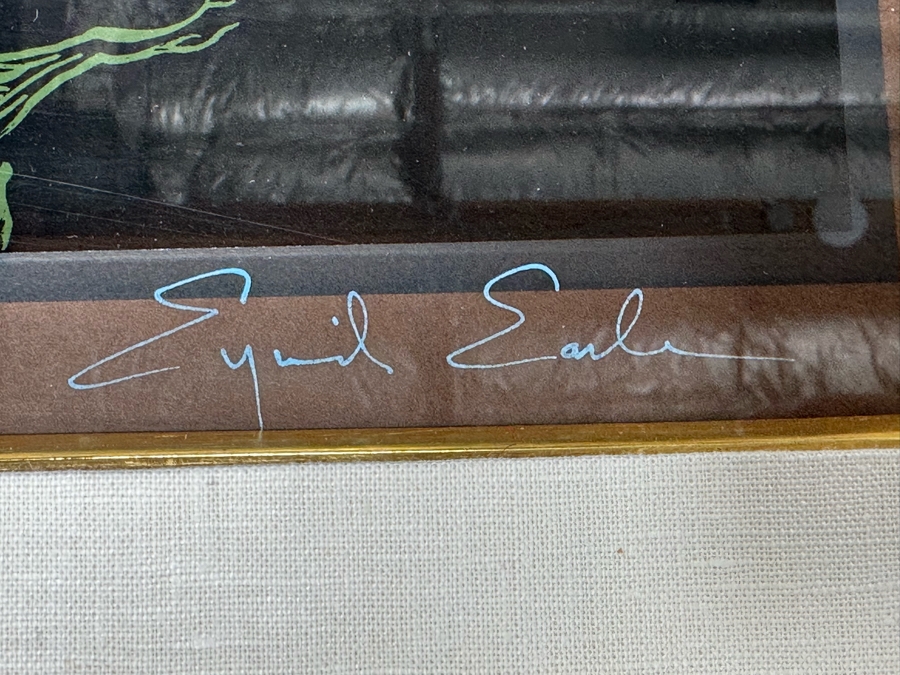 Eyvind Earle (1916-2000, New York / California) Signed Limited Edition Print Titled 'Mystic Mountain' Numbered 1 Of 402 35 X 27 Framed 48.5 X 37 (Background Illustrator For 1950s Disney Films) [Photo 8]