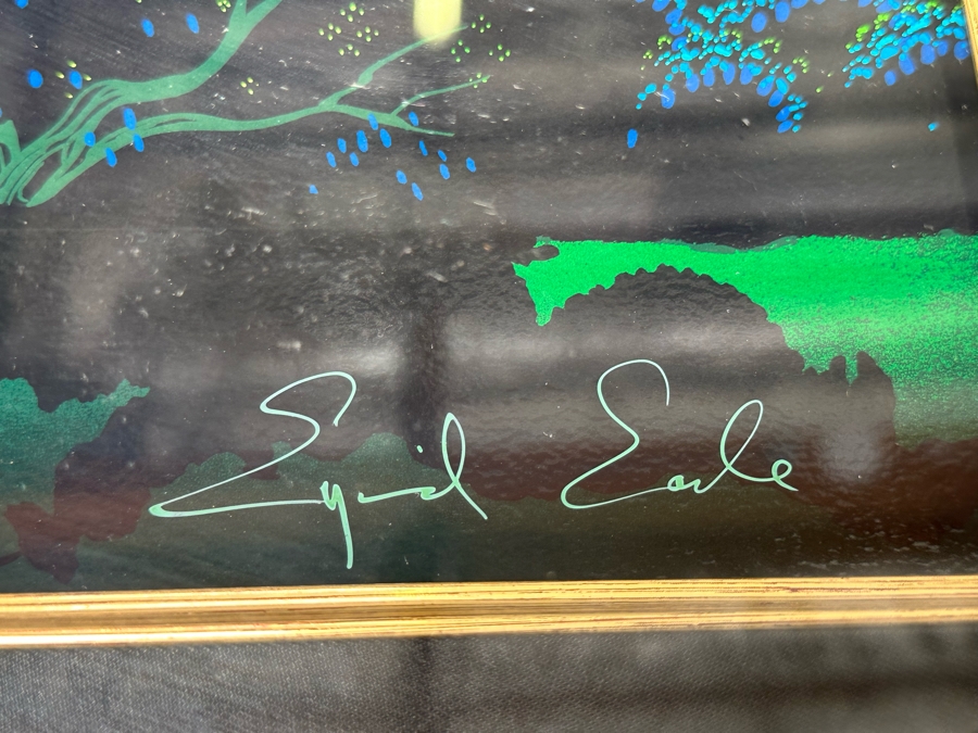 Eyvind Earle (1916-2000, New York / California) Signed Limited Edition Print Titled 'Gardner's Ranch' Numbered 34 Of 400 39 X 29 Framed 49 X 38 (Background Illustrator For 1950s Disney Films) [Photo 9]