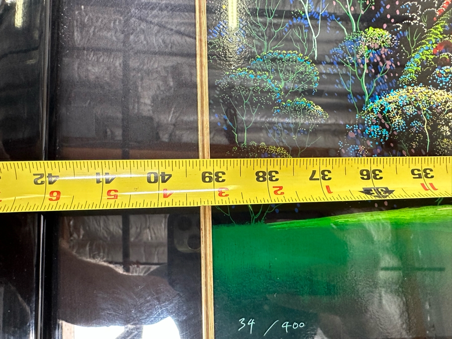 Eyvind Earle (1916-2000, New York / California) Signed Limited Edition Print Titled 'Gardner's Ranch' Numbered 34 Of 400 39 X 29 Framed 49 X 38 (Background Illustrator For 1950s Disney Films) [Photo 15]