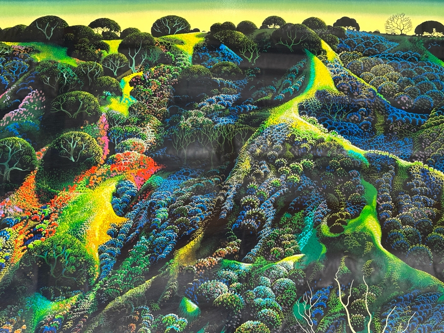 Eyvind Earle (1916-2000, New York / California) Signed Limited Edition Print Titled 'Gardner's Ranch' Numbered 34 Of 400 39 X 29 Framed 49 X 38 (Background Illustrator For 1950s Disney Films) [Photo 6]