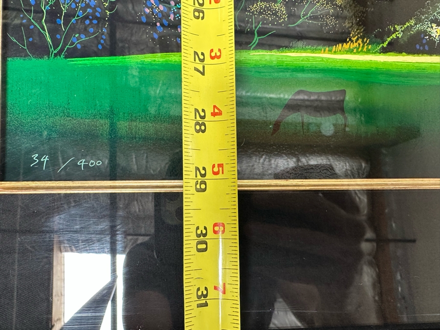 Eyvind Earle (1916-2000, New York / California) Signed Limited Edition Print Titled 'Gardner's Ranch' Numbered 34 Of 400 39 X 29 Framed 49 X 38 (Background Illustrator For 1950s Disney Films) [Photo 16]