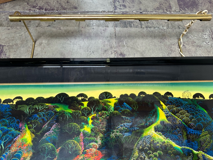 Eyvind Earle (1916-2000, New York / California) Signed Limited Edition Print Titled 'Gardner's Ranch' Numbered 34 Of 400 39 X 29 Framed 49 X 38 (Background Illustrator For 1950s Disney Films) [Photo 13]