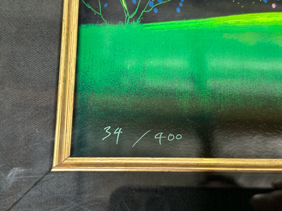 Eyvind Earle (1916-2000, New York / California) Signed Limited Edition Print Titled 'Gardner's Ranch' Numbered 34 Of 400 39 X 29 Framed 49 X 38 (Background Illustrator For 1950s Disney Films) [Photo 10]