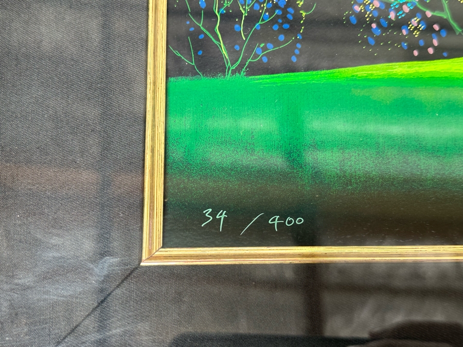 Eyvind Earle (1916-2000, New York / California) Signed Limited Edition Print Titled 'Gardner's Ranch' Numbered 34 Of 400 39 X 29 Framed 49 X 38 (Background Illustrator For 1950s Disney Films) [Photo 11]