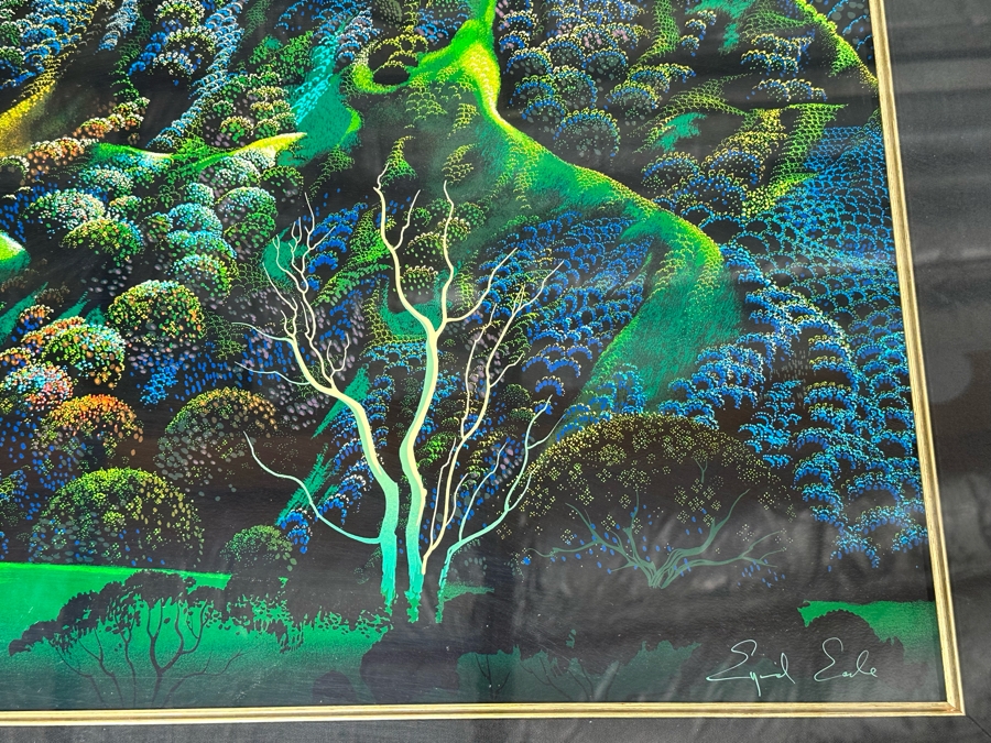 Eyvind Earle (1916-2000, New York / California) Signed Limited Edition Print Titled 'Gardner's Ranch' Numbered 34 Of 400 39 X 29 Framed 49 X 38 (Background Illustrator For 1950s Disney Films) [Photo 8]