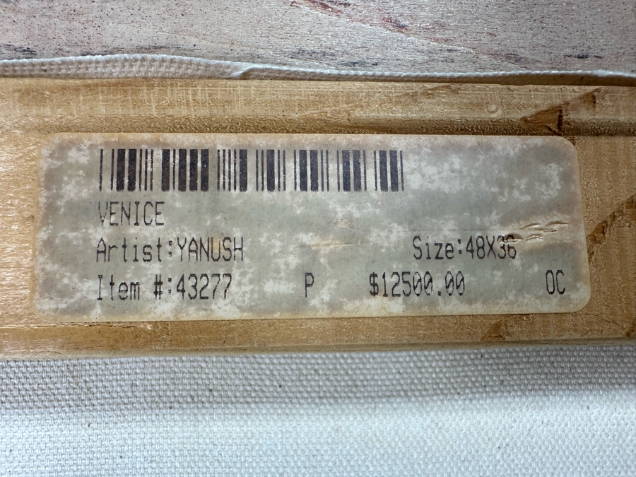 Yanush Stanislaw Godlewski (B. 1939, California / Sweden / Poland) Original Oil Painting On Canvas Titled 'Venice' Dated 2001 48 X 36 Framed 43 X 55.5 Retails $12,500 [Photo 16]