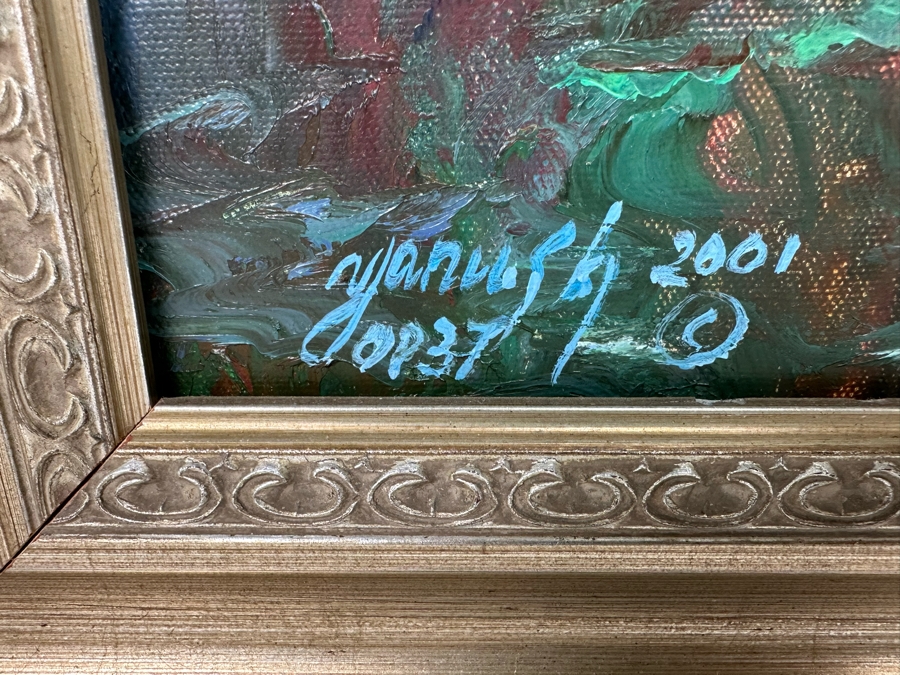 Yanush Stanislaw Godlewski (B. 1939, California / Sweden / Poland) Original Oil Painting On Canvas Titled 'Venice' Dated 2001 48 X 36 Framed 43 X 55.5 Retails $12,500 [Photo 12]