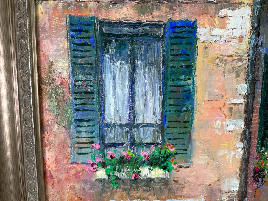 Yanush Stanislaw Godlewski (B. 1939, California / Sweden / Poland) Original Oil Painting On Canvas Titled 'Venice' Dated 2001 48 X 36 Framed 43 X 55.5 Retails $12,500 [Photo 6]