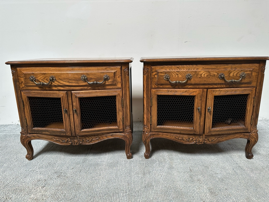 Pair Of Henredon Four Centuries Wooden Nightstands 28W X 19D X 25H [Photo 2]