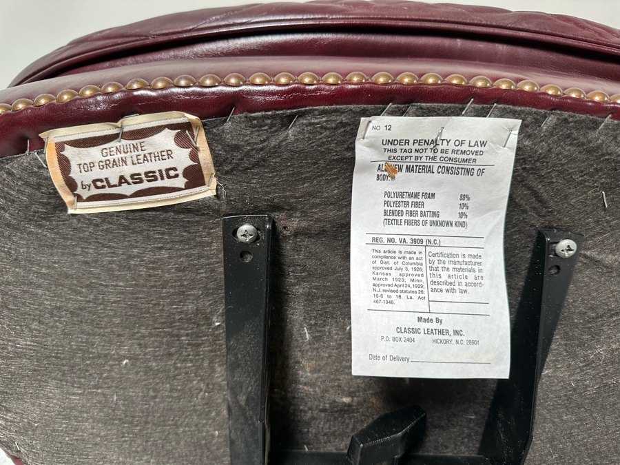 Classic Leather Executive Desk Chair With Brass Nailhead Trim [Photo 10]