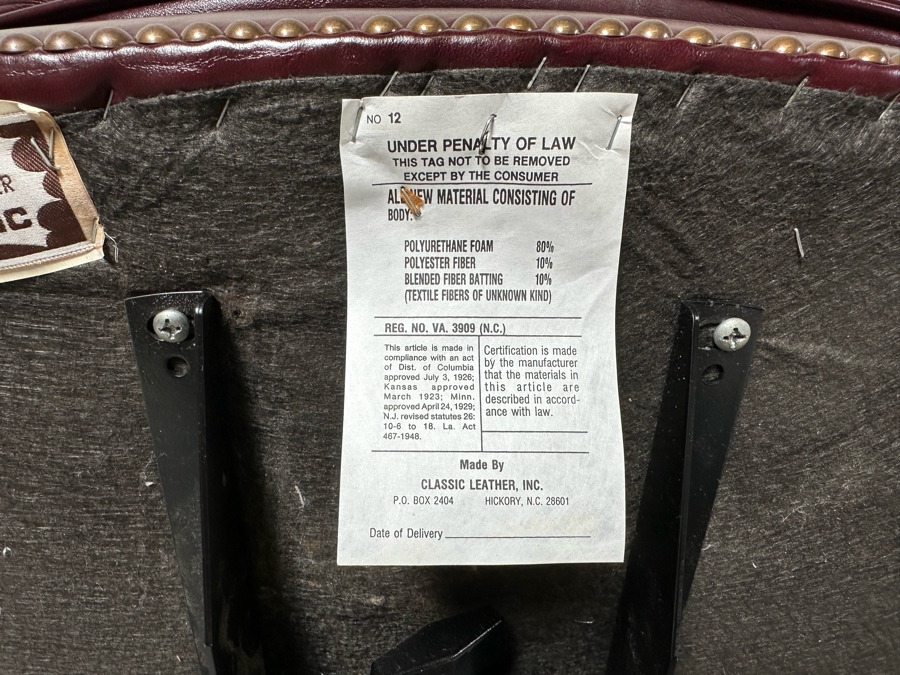 Classic Leather Executive Desk Chair With Brass Nailhead Trim [Photo 11]