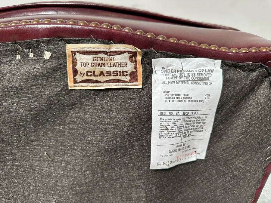 Classic Leather Armchair With Brass Nailhead Trim [Photo 8]