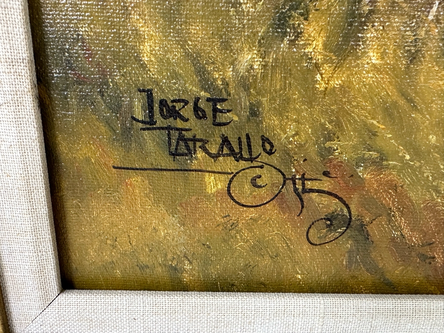 Jorge Tarallo (B. 1951, California / Uruguay) Original Oil Painting On Canvas Titled 'Into The Shade' 40 X 30 Framed 47 X 37 [Photo 10]