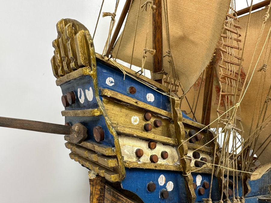 Wooden Sailing Ship Model 30W X 17D X 28H [Photo 5]