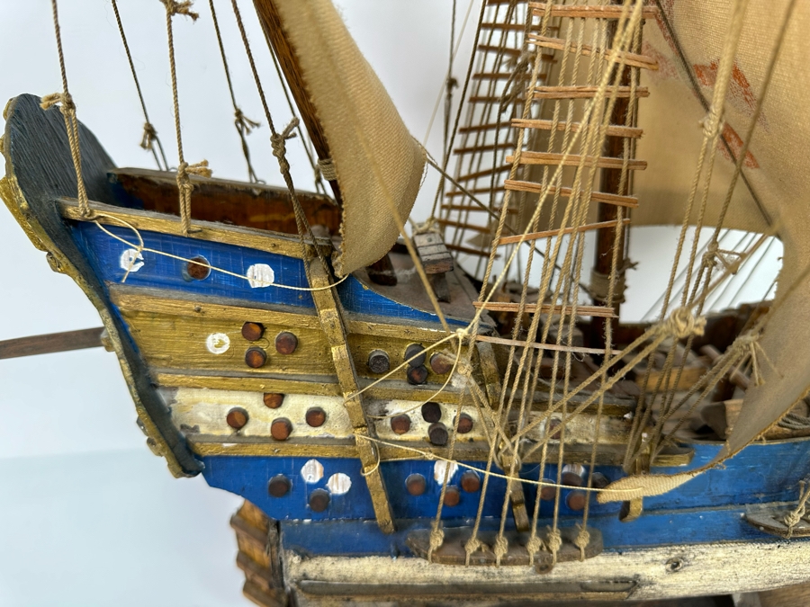 Wooden Sailing Ship Model 30W X 17D X 28H [Photo 7]