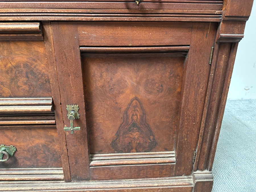 Antique Eastlake Dresser With Marble Top 36W X 20D X 29.5H [Photo 7]