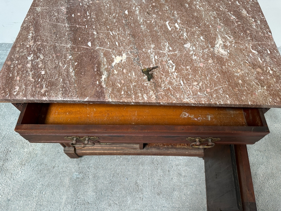 Antique Eastlake Dresser With Marble Top 36W X 20D X 29.5H [Photo 13]