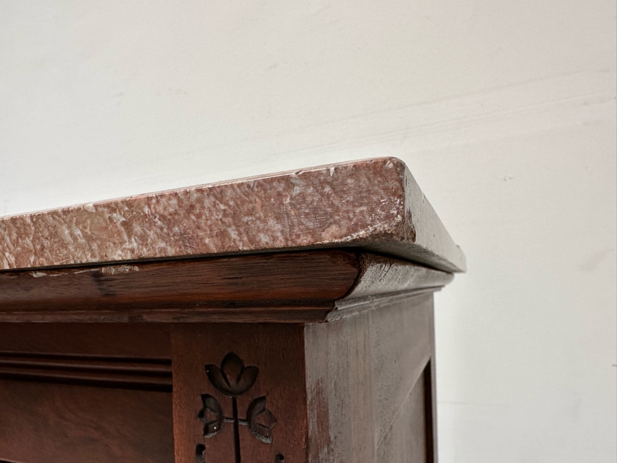 Antique Eastlake Dresser With Marble Top 36W X 20D X 29.5H [Photo 5]