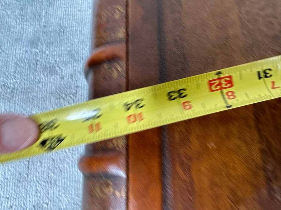 Theodore Alexander Large Six Drawer Scholars Library Books Coffee Table With Leather Top 36W X 26D X 19H [Photo 26]