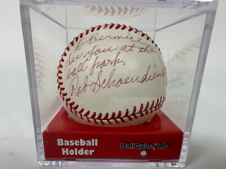 Autographed Red Schoendienst Baseball St Louis Cardinals Hall of Famer MLB [Photo 2]