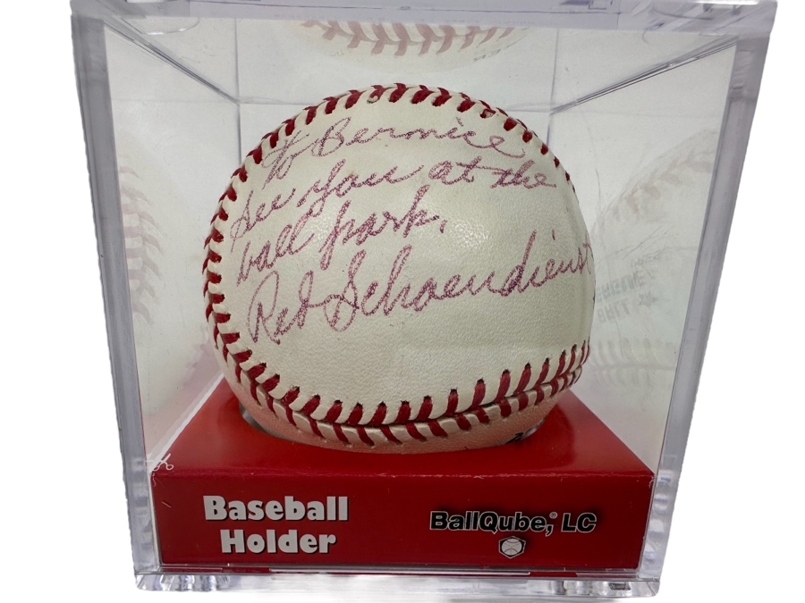 Autographed Red Schoendienst Baseball St Louis Cardinals Hall of Famer MLB [Photo 1]