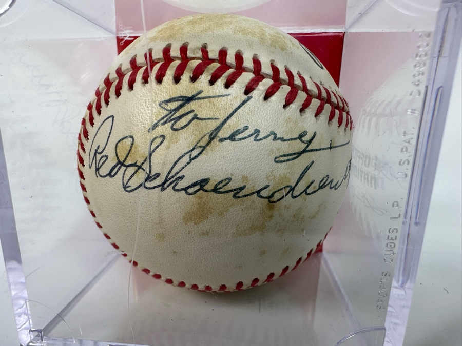 Autographed Stan Musial (Hall Of Famer), Red Schoendienst (Hall Of Famer) & Jack Buck (Sportscaster) Baseball St Louis Cardinals MLB [Photo 6]