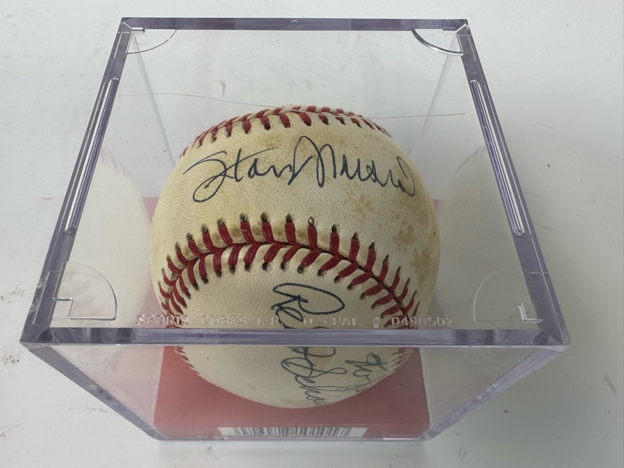 Autographed Stan Musial (Hall Of Famer), Red Schoendienst (Hall Of Famer) & Jack Buck (Sportscaster) Baseball St Louis Cardinals MLB [Photo 2]