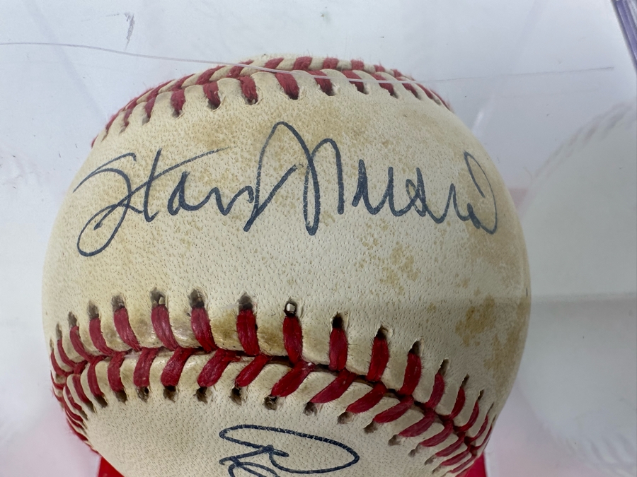 Autographed Stan Musial (Hall Of Famer), Red Schoendienst (Hall Of Famer) & Jack Buck (Sportscaster) Baseball St Louis Cardinals MLB [Photo 3]