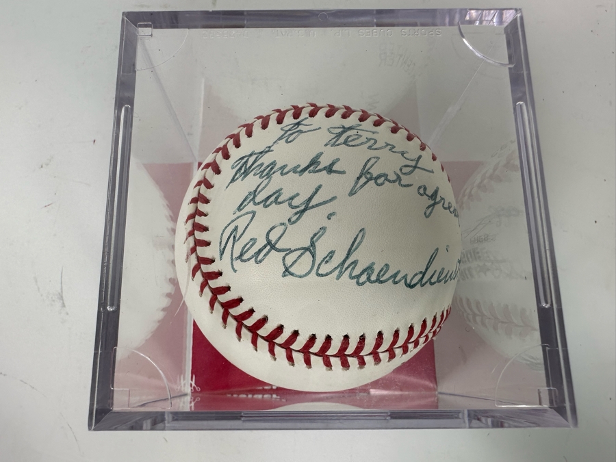 Autographed Red Schoendienst (Hall Of Famer) Baseball St Louis Cardinals MLB [Photo 2]