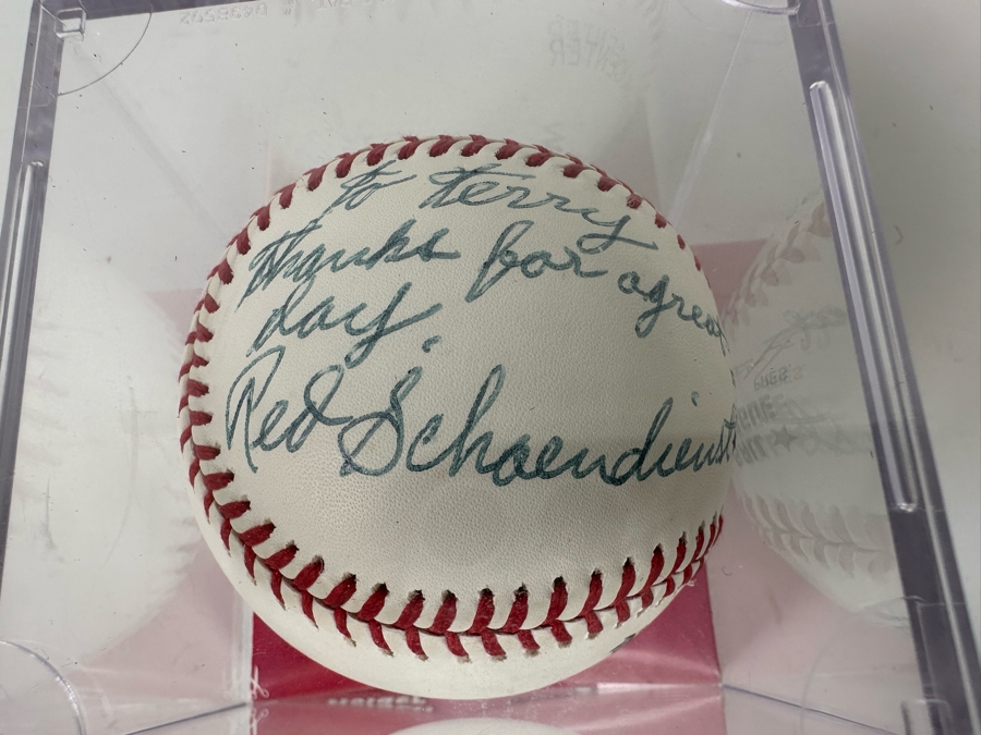 Autographed Red Schoendienst (Hall Of Famer) Baseball St Louis Cardinals MLB [Photo 3]
