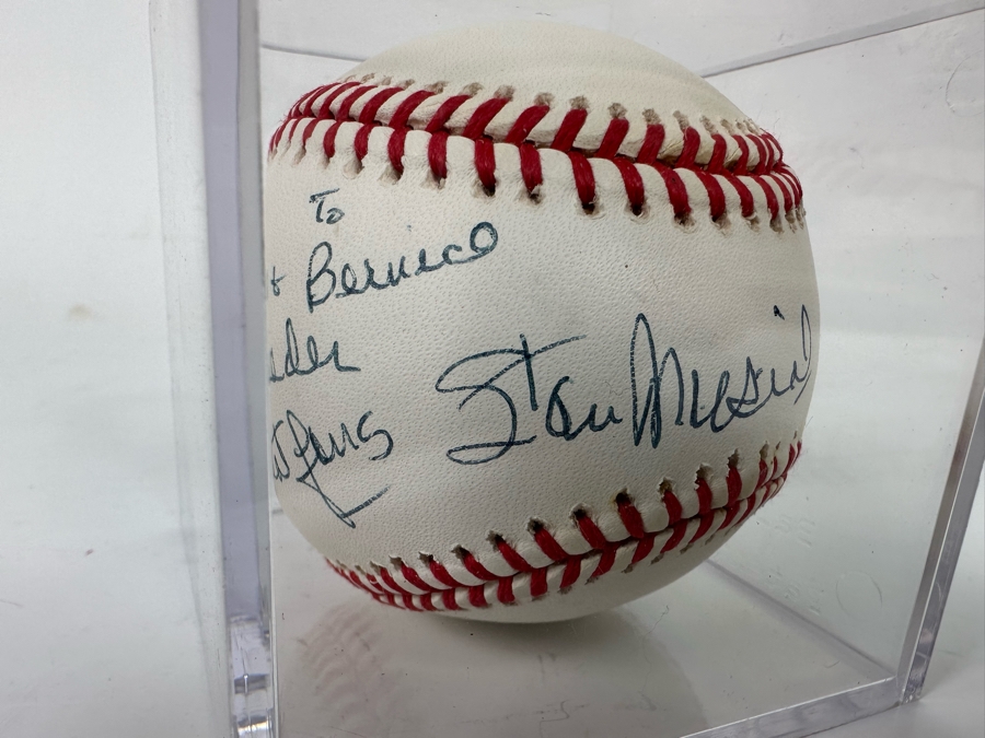 Autographed Stan Musial (Hall Of Famer) Baseball St Louis Cardinals MLB