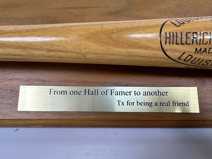 Autographed Stan Musial (Hall Of Famer) Limited Edition 1969 Hall Of Fame Bat Numbered 3426 Of 3630 St Louis Cardinals MLB With Wall Display Stand 36W X 6H [Photo 14]