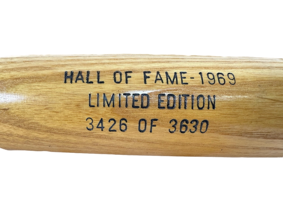 Autographed Stan Musial (Hall Of Famer) Limited Edition 1969 Hall Of Fame Bat Numbered 3426 Of 3630 St Louis Cardinals MLB With Wall Display Stand 36W X 6H [Photo 4]