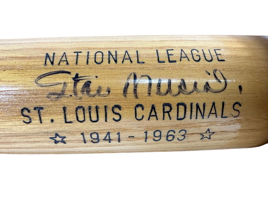 Autographed Stan Musial (Hall Of Famer) Limited Edition 1969 Hall Of Fame Bat Numbered 3426 Of 3630 St Louis Cardinals MLB With Wall Display Stand 36W X 6H [Photo 3]