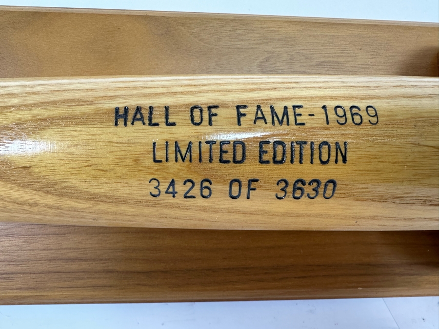 Autographed Stan Musial (Hall Of Famer) Limited Edition 1969 Hall Of Fame Bat Numbered 3426 Of 3630 St Louis Cardinals MLB With Wall Display Stand 36W X 6H [Photo 17]