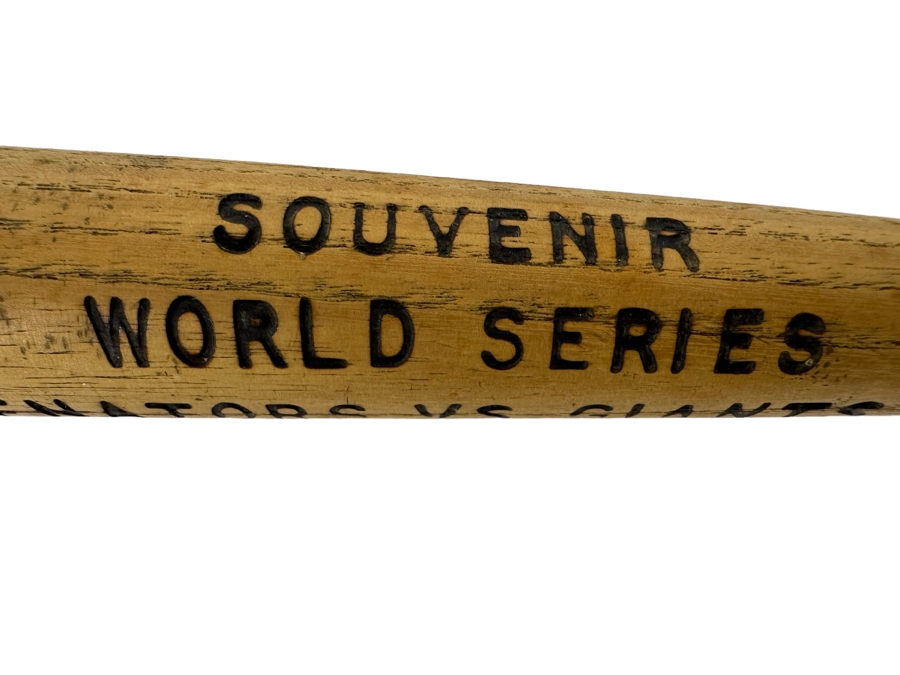 Vintage 1933 Senators Vs Giants MLB World Series Souvenir Bat 17.75L [Photo 3]