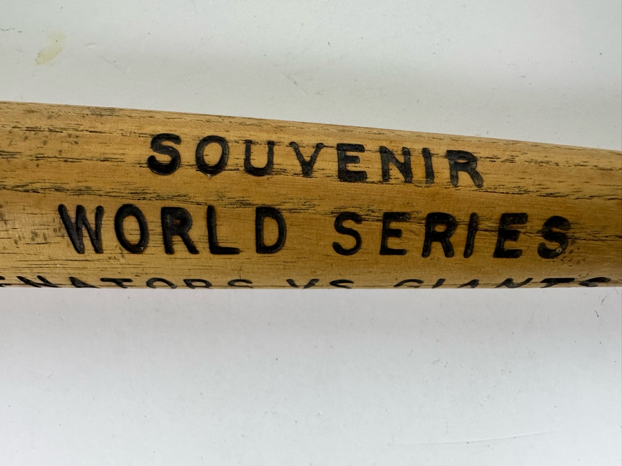 Vintage 1933 Senators Vs Giants MLB World Series Souvenir Bat 17.75L [Photo 7]