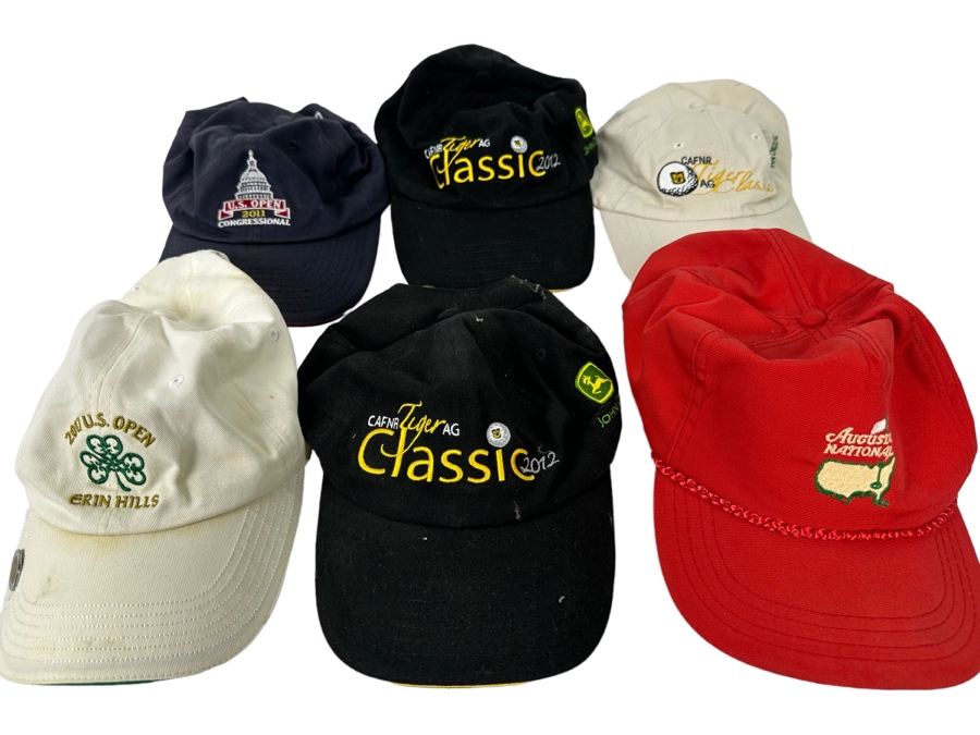 Six Golf Tournament Baseball Caps Hats [Photo 1]