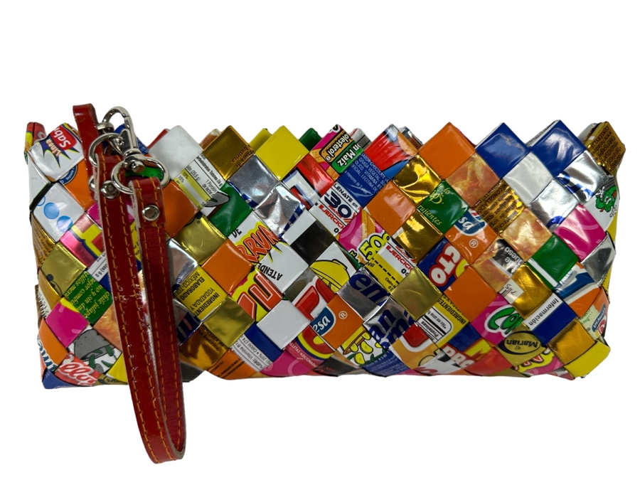 Nahui Ollin Candy Wrapper Clutch Handbag 10W X 4.5H [Photo 2]