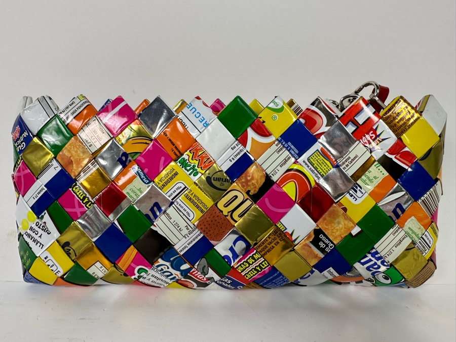 Nahui Ollin Candy Wrapper Clutch Handbag 10W X 4.5H [Photo 5]