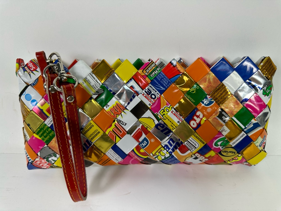 Nahui Ollin Candy Wrapper Clutch Handbag 10W X 4.5H [Photo 7]