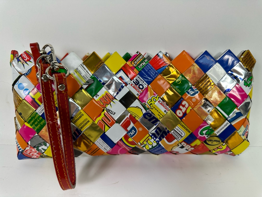 Nahui Ollin Candy Wrapper Clutch Handbag 10W X 4.5H [Photo 6]