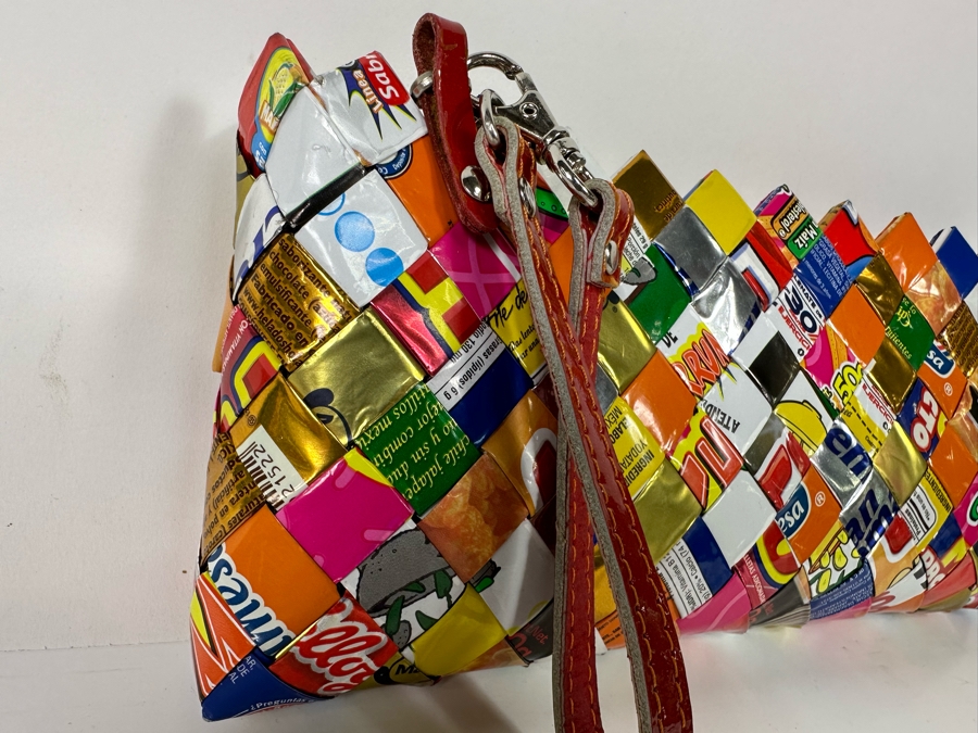 Nahui Ollin Candy Wrapper Clutch Handbag 10W X 4.5H [Photo 8]