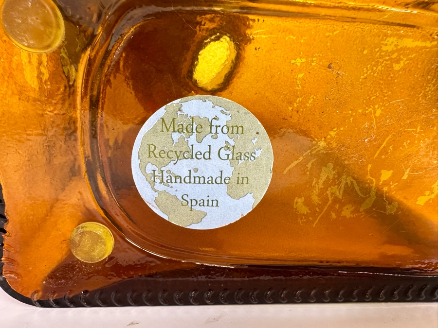 Pair Of Colored Handmade Glass Bottles From Spain And Large Handmade Glass Pitcher 19H [CR] [Photo 6]