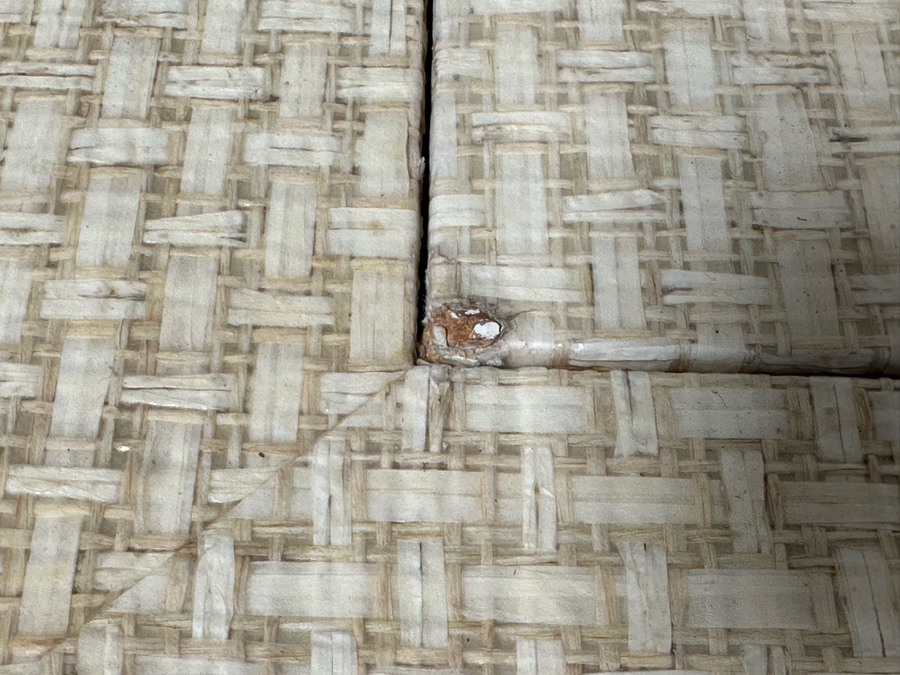 Vintage Gaming Table With Inlaid Wooden Chess And Backgammon Board 42W X 37D X 28H Plus Three Signed McGuire Wicker Chairs (One Not Shown In Main Photo) [Photo 26]