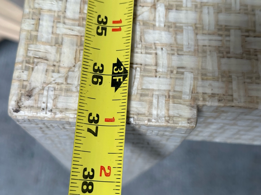 Vintage Gaming Table With Inlaid Wooden Chess And Backgammon Board 42W X 37D X 28H Plus Three Signed McGuire Wicker Chairs (One Not Shown In Main Photo) [Photo 23]