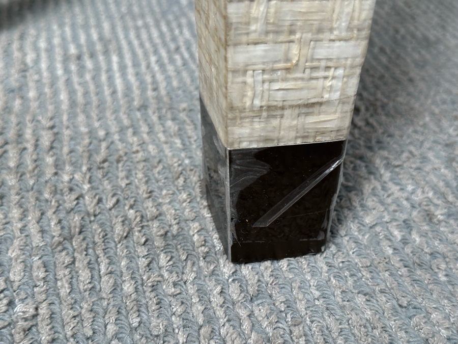 Vintage Gaming Table With Inlaid Wooden Chess And Backgammon Board 42W X 37D X 28H Plus Three Signed McGuire Wicker Chairs (One Not Shown In Main Photo) [Photo 27]